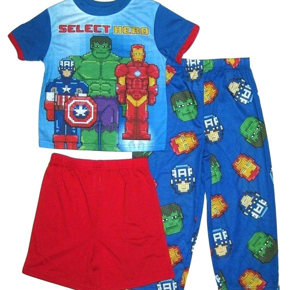 XL Marvel Avengers Mens The Hulk All Over Print Pajama Set Sleepwear New M L